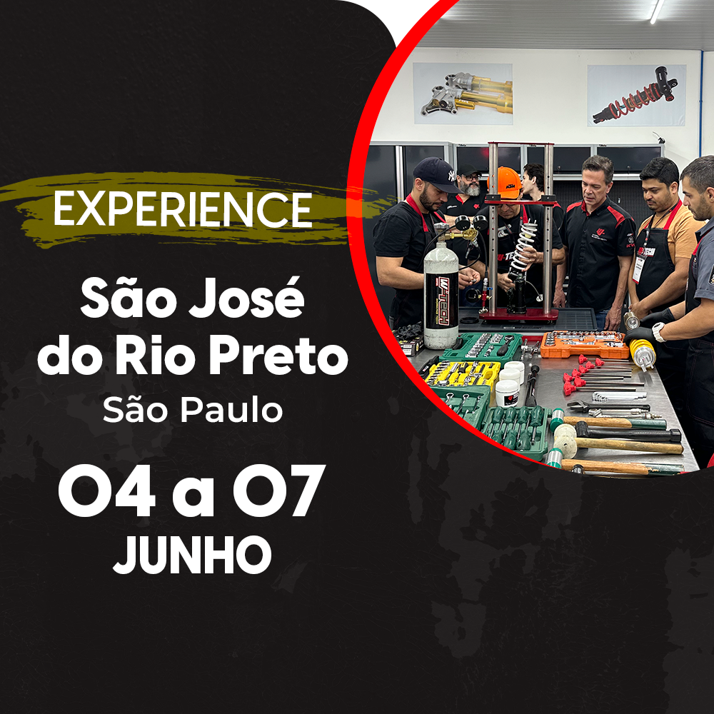 CURSO DE SUSPENSÃO W-TECH EXPERIENCE | SÃO JOSÉ DO RIO PRETO | 04/06/2026 - 07/06/2026